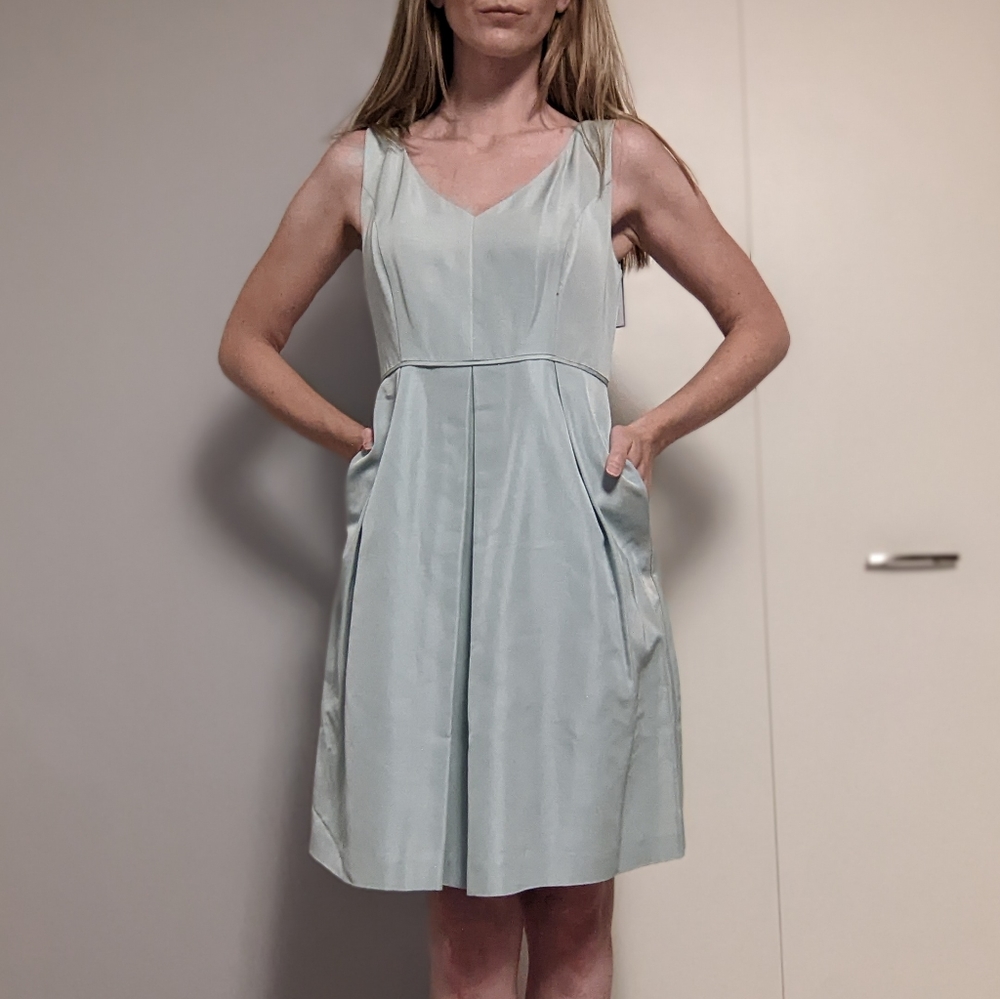 J.Crew Kami Faille Dress in Seaspray
